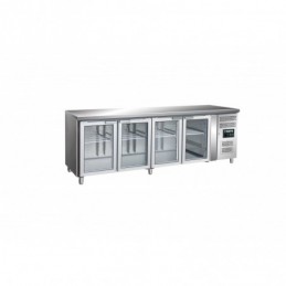 SARO Kühltisch mit 4 Glastüren