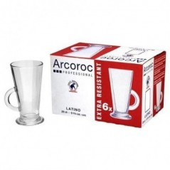 Latte Latino 290ml  6-er Set Arcoroc inkl. Löffel